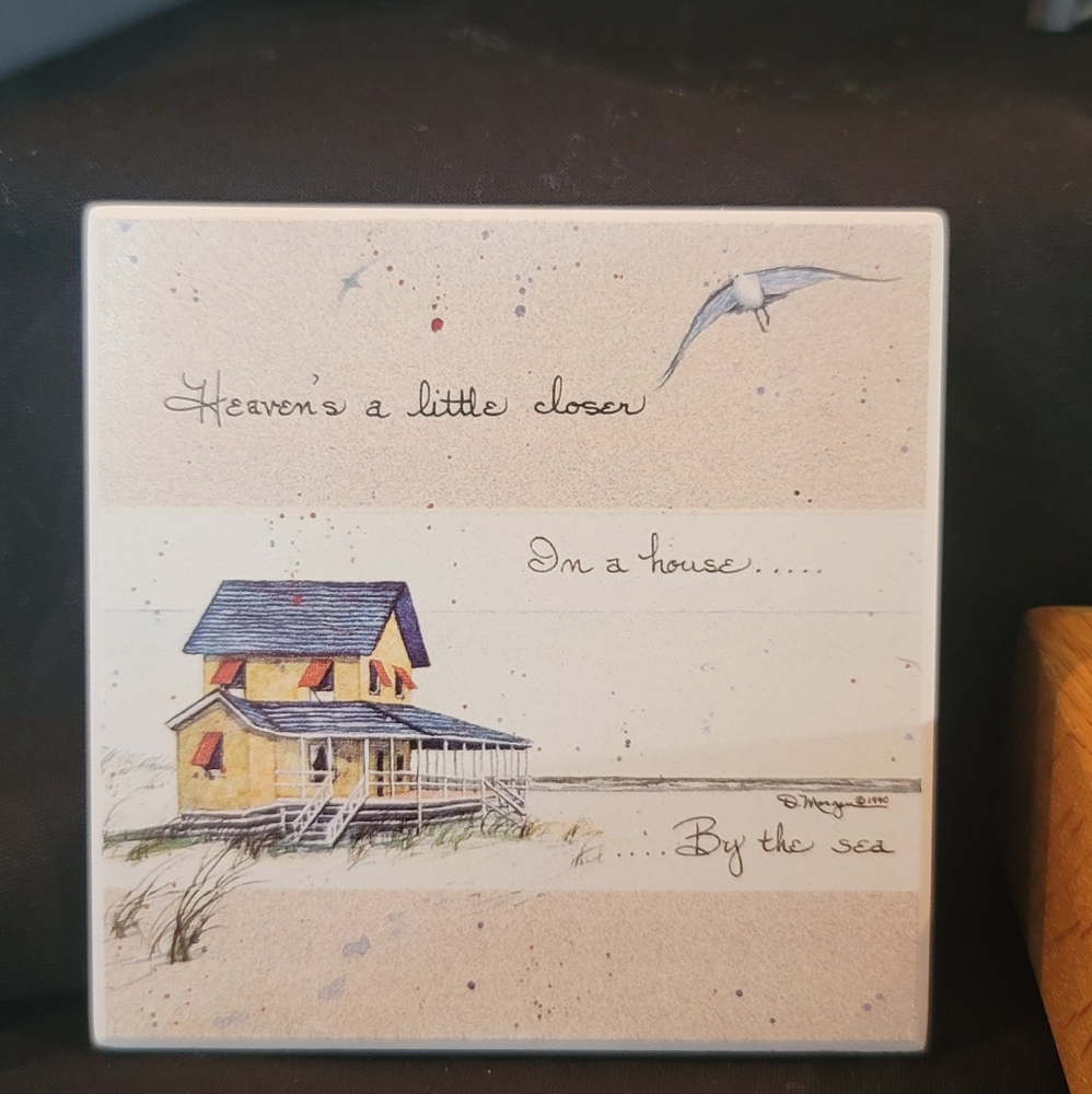 Coasters in wooden base